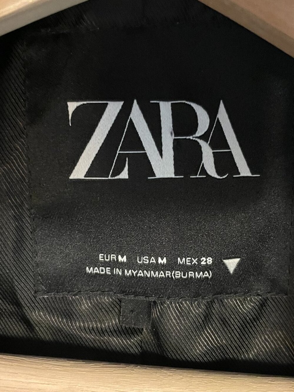 ZARA Faux Leather Blazer Jacket Woman's M Black Super Buttery Double Breasted - Picture 7 of 8